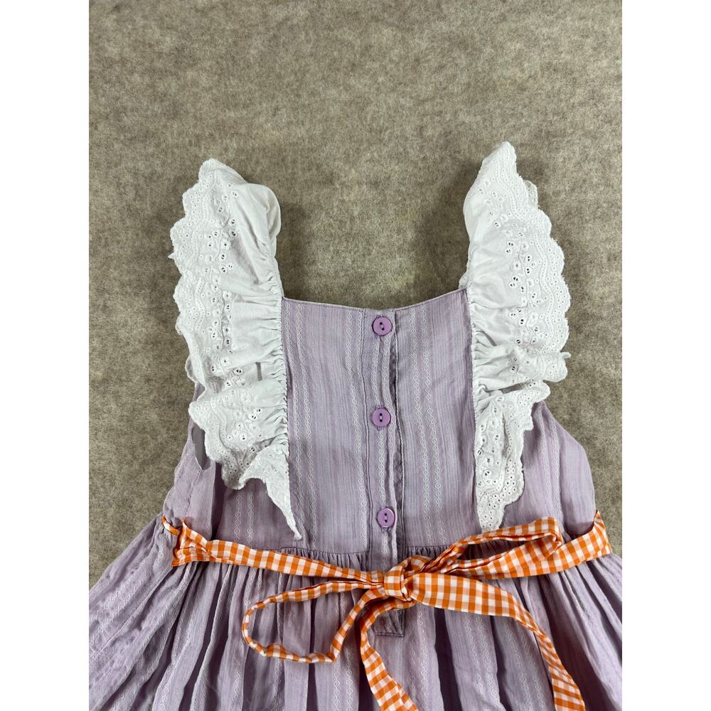 Smocked Sweets Lavender Pumpkin Patch Dress Size 3T - Picture 4 of 6